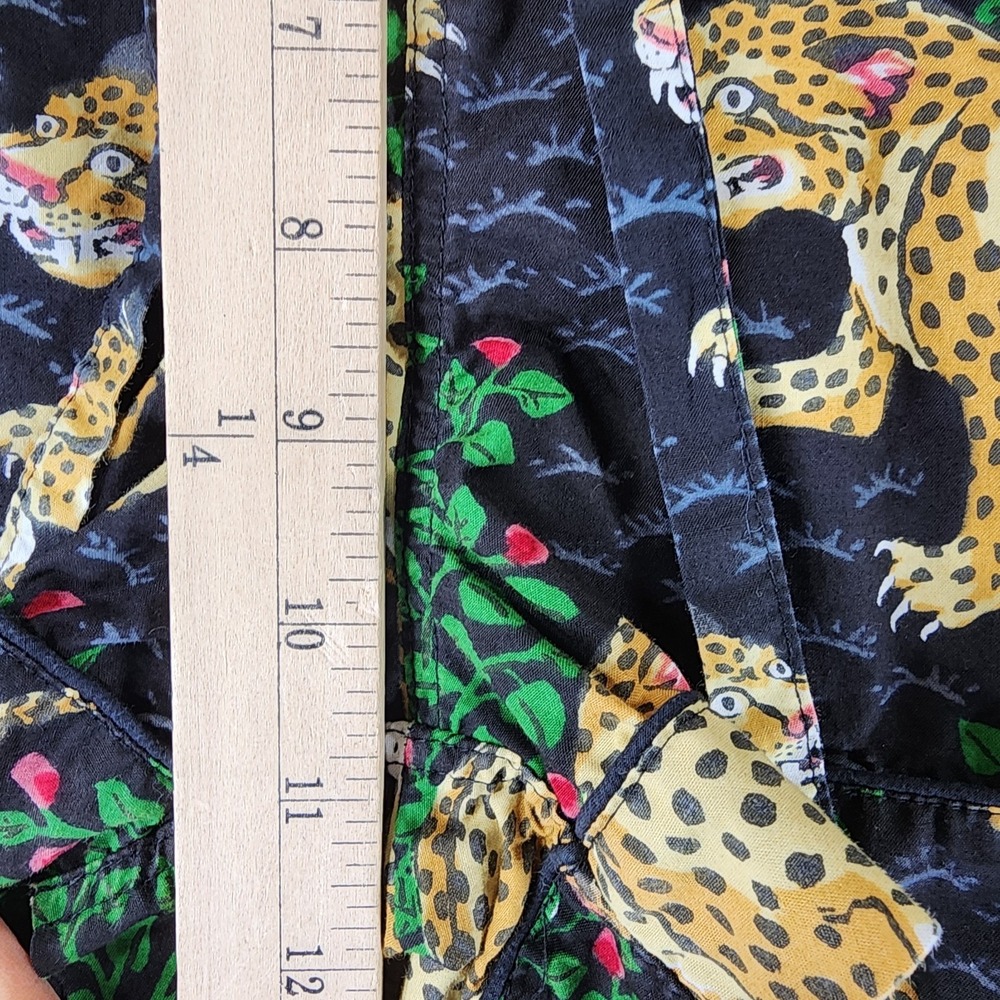 Print Fresh Bagheera Leopard Short Sleep Pajama Set Womens M Black Cotton Nice! - Picture 14 of 16